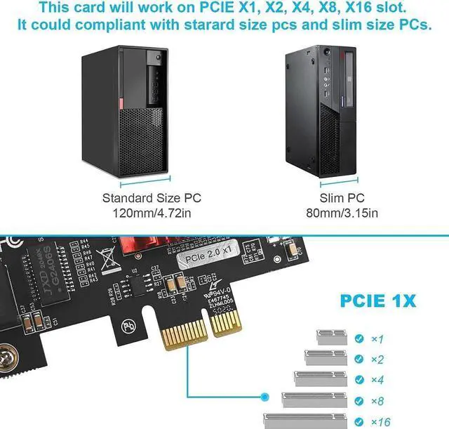 Alt view image 6 of 7 - Dual-Port PCIe Gigabit Network Card 1000M PCI Express Ethernet Adapter with Intel 82575/82576 Two Ports LAN NIC Card for Support PXE for Windows/Windows Server/Linux/Freebsd /DOS with Low Profile