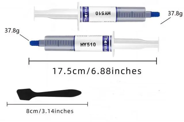 Alt view image 2 of 7 - HY510-90g (30g*3) HY510 Thermal Paste Kit, Thermal Conductivity: >1.93W/m-k,Premium Performance Thermal Compound Paste Grease Heatsink for CPU, Processor,Computer, PS4, 90 Gram 1Pcs Black Scraper
