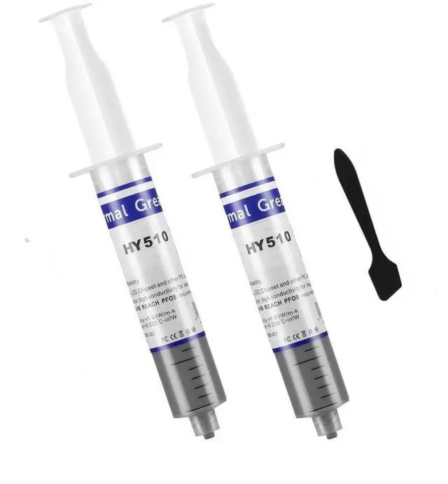 Main image of HY510-90g (30g*3) HY510 Thermal Paste Kit, Thermal Conductivity: >1.93W/m-k,Premium Performance Thermal Compound Paste Grease Heatsink for CPU, Processor,Computer, PS4, 90 Gram 1Pcs Black Scraper