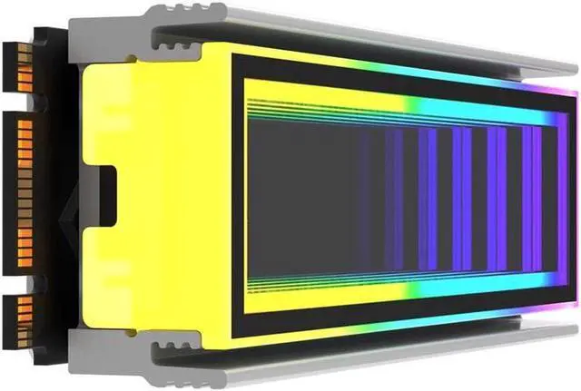 Alt view image 2 of 7 - NEW Bailink M.2 2280 ARGB Hard Drive Heatsink Cooling M2.2280 SSD Cooler 5V 3Pin Addressable RGB Sync Multi Mainboard Efficient Heat Dissipation SSD Radiator with Thermal Pad(silvery)