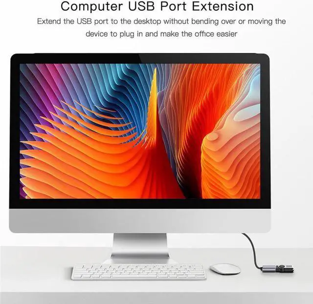 Alt view image 6 of 7 - USB Extension Cable, Type A Male to Female USB 3.0 Extension Cord High Data Transfer Compatible with Webcam ,GamePad, USB Keyboard, Flash Drive, Hard Drive, Printer (3.3FT)