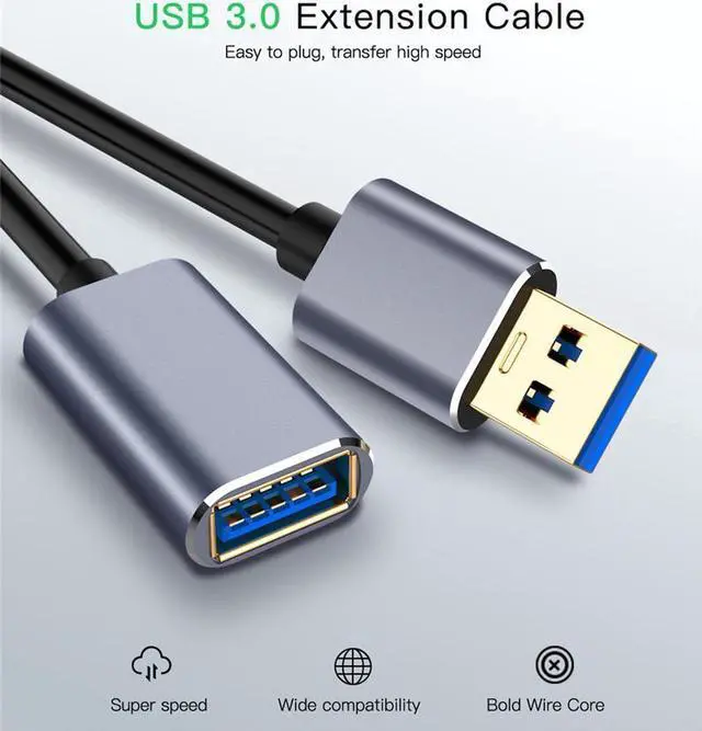 Alt view image 7 of 7 - USB Extension Cable, Type A Male to Female USB 3.0 Extension Cord High Data Transfer Compatible with Webcam ,GamePad, USB Keyboard, Flash Drive, Hard Drive, Printer (3.3FT)