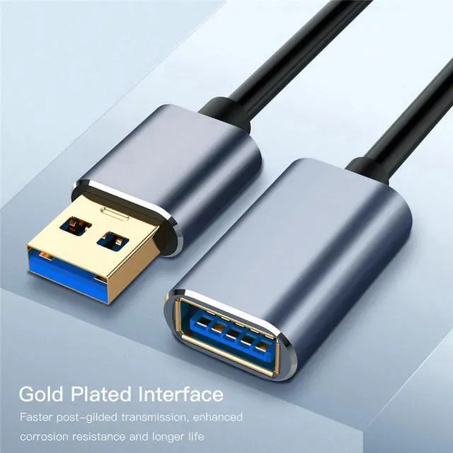 Alt view image 2 of 7 - USB Extension Cable, Type A Male to Female USB 3.0 Extension Cord High Data Transfer Compatible with Webcam ,GamePad, USB Keyboard, Flash Drive, Hard Drive, Printer (3.3FT)