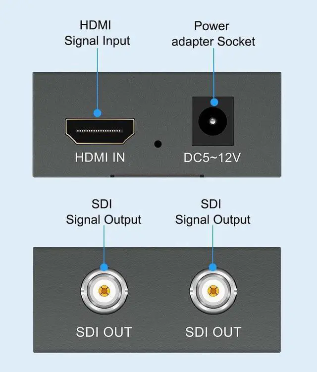 Alt view image 2 of 7 - HDMI to SDI Converter,HDMI to SDI Adapter 1080P HDMI in to Two SDI Output SD-SDI HD-SDI 3G-SDI Video Converter Adapter for SDI Monitor HDTV