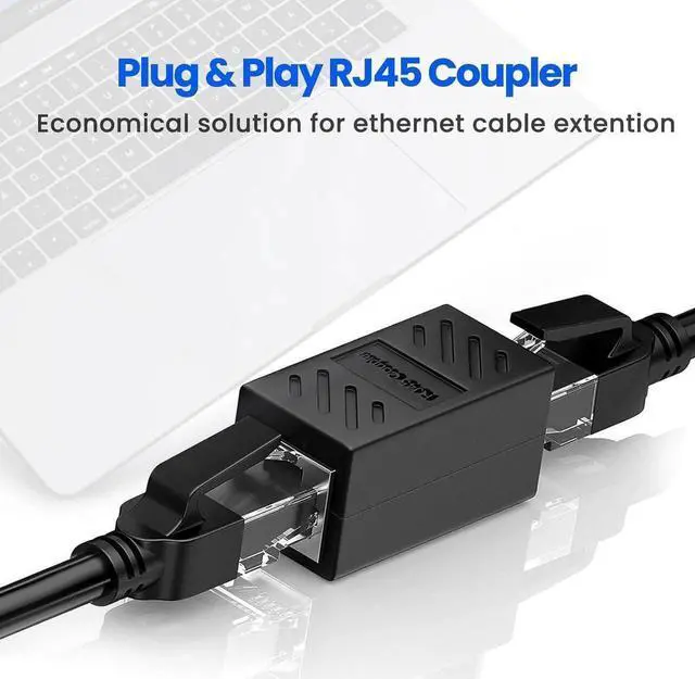 Alt view image 3 of 6 - 6 Pack RJ45 Cat 6 Coupler, Ethernet Cable Extender, in Line Ethernet Connector for Cat7 Cat6 Cat5e Cat5 Ethernet Cable, Ethernet Extender Adapter Female to Female, Ethernet Network Cable Coupler