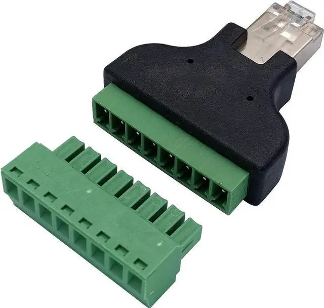 Alt view image 6 of 7 - RJ45 Screw Terminal RJ45 8P 8C Male to 8Pin Female Bolt Screw Type terminals Ethernet Net Network Plug for AV CCTV UTP DVR Cat5 Cat6 Cat7 Coupler(2 Pack/Male)