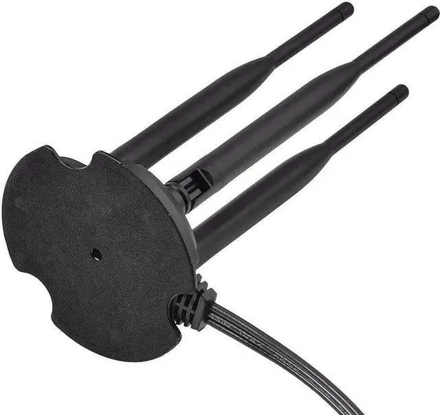Alt view image 6 of 7 - 2.4GHz 5GHz Dual Band WiFi Antenna, Triple RP-SMA Antenna Magnetic Base for PC Desktop Computer, PCIe WiFi Card, WiFi Wireless Router, Mobile Hotspot, External WiFi USB Adapter