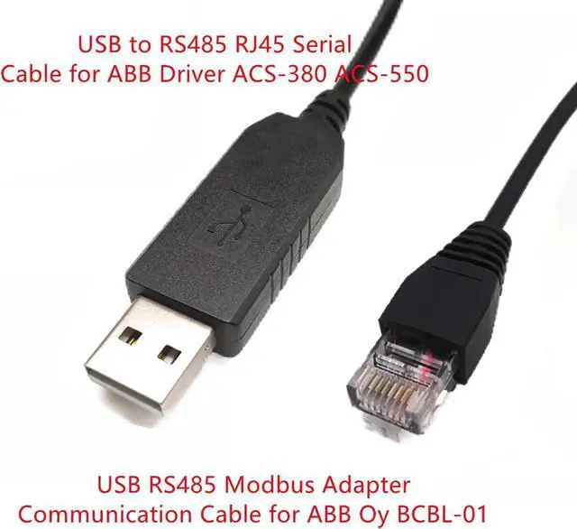 Alt view image 2 of 4 - USB to RS485 RJ45 Serial Cable for ABB Driver ACS-380 ACS-550, USB RS485 Modbus Adapter Communication Cable for ABB Oy BCBL-01