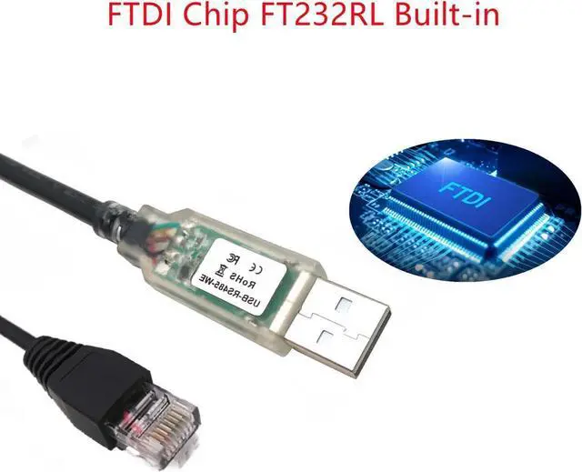 Alt view image 2 of 5 - USB to RJ45 RS485 Serial Programming Cable for Delta IFD6500, USB RS485 Communication Adapter Converter Cable for Delta IFD6500