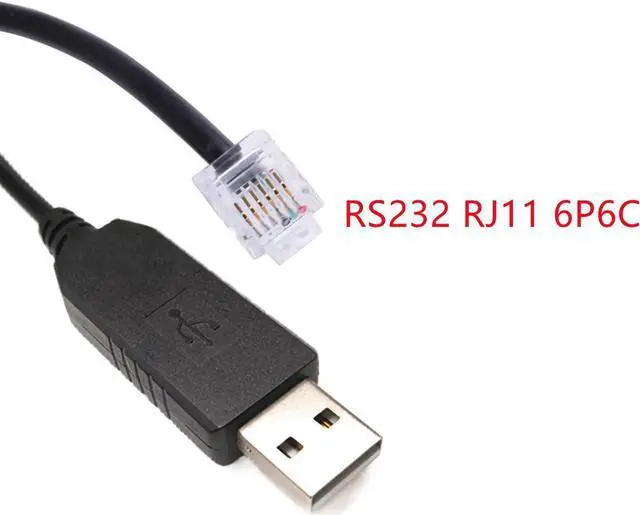 Alt view image 3 of 6 - USB RS232 to RJ11 RJ12 6P6C Programming Cable for Keyence PLC to PC Communication, FTDI Chip Built-in