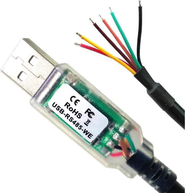 Alt view image 2 of 5 - FTDI USB-RS485-WE-1800-BT Cable USB to RS485 UART Serial Adapter Converter Cable, USB-RS485-WE Cable,1.8M,6 Way, Wire End