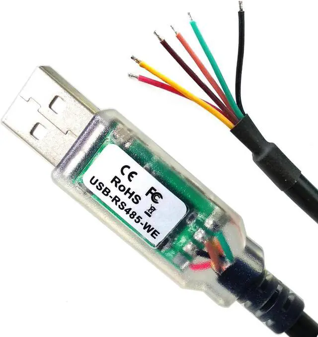Alt view image 2 of 6 - FTDI USB-RS485-WE-5000-BT Cable USB to RS485 UART Adapter Converter Serial Cable, USB-RS485-WE Serial Cable, 5M/16.4FT,6 Way, Wire End