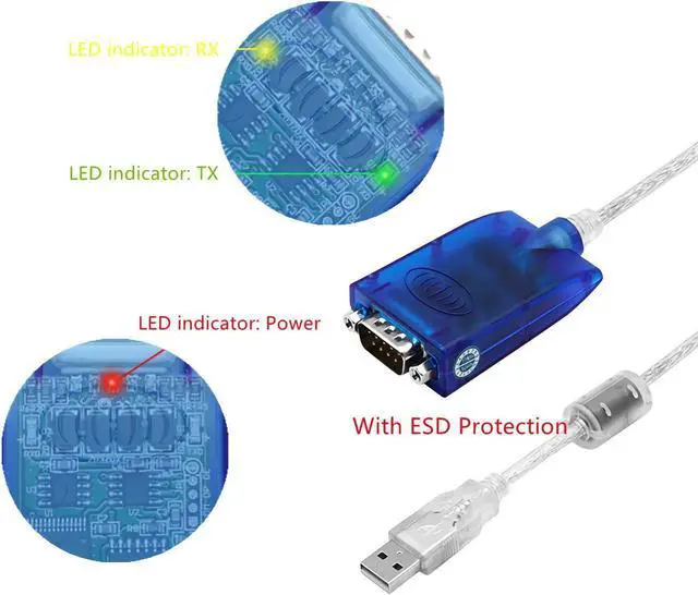 Alt view image 4 of 6 - FTDI Chip USB to RS485/RS422 Adapter Converter Serial Cable, USB to RS485 RS422 Adapter Supports Windows Linux Mac OS Android