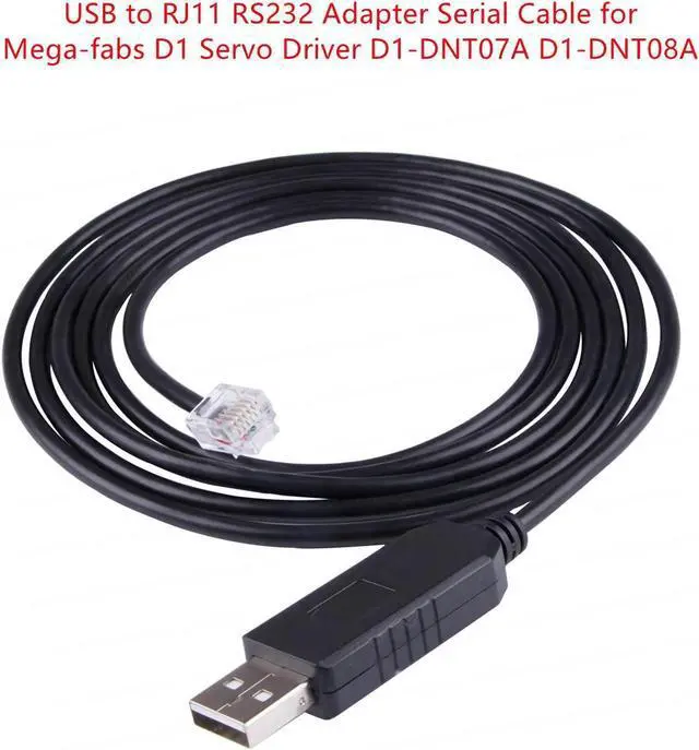 Alt view image 4 of 5 - USB to RJ11 RS232 Adapter Serial Cable for Mega-fabs D1 Servo Driver D1-DNT07A D1-DNT08A