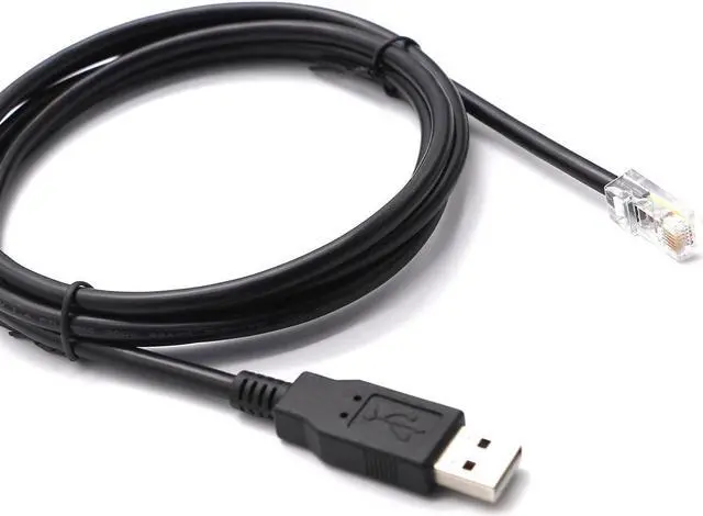 Alt view image 2 of 5 - USB to RS232 RJ11 RJ12 6P6C Serial Programming Cable for Spectra POS Card Reader PR608