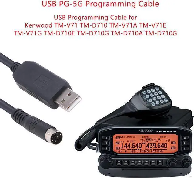 Alt view image 5 of 5 - FTDI Chip USB Programming Cable for Kenwood TM-V71 TM-D710 TM-V71A TM-V71E TM-V71G TM-D710E TM-D710G TM-D710A TM-D710G,USB PG-5G Programming Cable