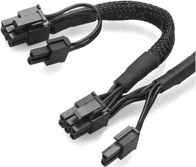 Alt view image 4 of 5 - PCIe 8Pin to Dual 8Pin(6+2Pin) GPU Cable Sleeved 60+20CM 18AWG For Seasonic PRIME All Series PSU GX/PX/TX/Snow Silent/Gold/Ultra Gold/Platinum/Ultra Platinum/Ultra Titanium