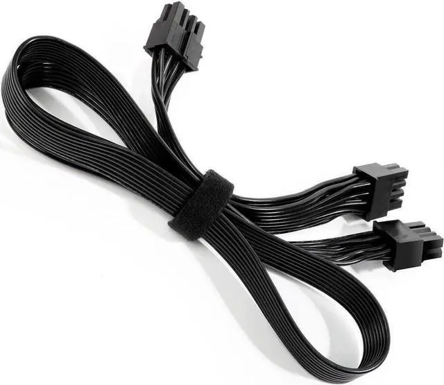 Alt view image 3 of 4 - PSU CPU 8 Pin to Dual 8 (4+4) Pin EPS Cable Male to Male CPU Power Cable for Seasonic Focus Prime ROG Thor Strix Modular Power Supply (70cm+15cm)