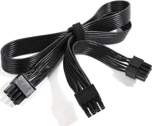 Main image of PSU CPU 8 Pin to Dual 8 (4+4) Pin EPS Cable Male to Male CPU Power Cable for Seasonic Focus Prime ROG Thor Strix Modular Power Supply (70cm+15cm)