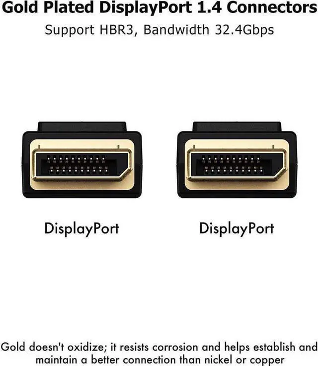 Alt view image 3 of 6 - DisplayPort Cable 1.4 Infinnet 8K DisplayPort 1.4 1.4a Cable 2K 280Hz 240Hz 165Hz 4K 160Hz 144Hz 1080p 390Hz 360Hz Display Port DP 1.4 Cable HBR3 Cord HDR DisplayPort Cable 2m (6 feet)