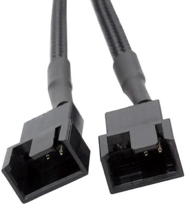 Alt view image 3 of 5 - SATA 15Pin to 3Pin / 4Pin Computer Cooling Fan Splitter Hub Converter Adapter PWM Temperature Power Cable( 27cm/10.5 inches-2 Pack) 2 Port