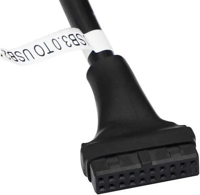 Alt view image 7 of 7 - USB 3.0 Header to USB 2.0, USB 3.0 19 Pin Female to USB 2.0 9 Pin Connectors Motherboard Cable for Data Transmission 2-Pack (19Pin Female)