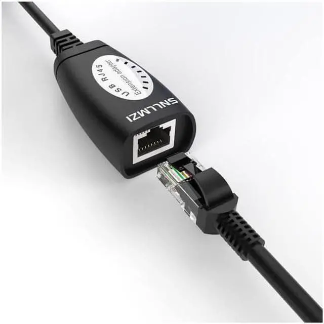 Alt view image 3 of 7 - USB to cat5 Adapter USB Over RJ45 Ethernet for Cat6/5/5e Extension Cable Adapter USB 2.0 Extender Over Cat Extender Cable Adapter
