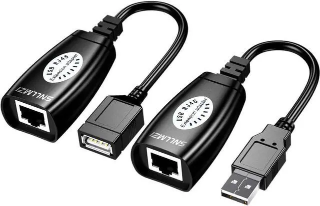 Main image of USB to cat5 Adapter USB Over RJ45 Ethernet for Cat6/5/5e Extension Cable Adapter USB 2.0 Extender Over Cat Extender Cable Adapter