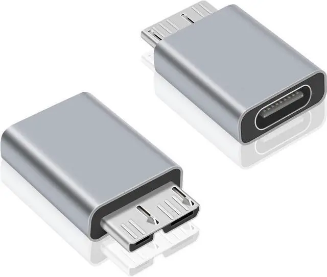 Main image of USB C to Micro B Adapter, 2-Pack 5Gbps Type C Cable, USB C 3.1 Hard Drive Cable Support Data and Charging for Type C 3.0 External Portable SSD HDD