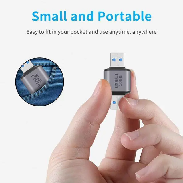 Alt view image 5 of 7 - 10Gbps USB 3.0 Adapter Male to Male, USB 3.0 Type A to Type A Connector for Hard Driver, Laptop, DVD Player, Hub, Monitor, Camera, 2-Pack