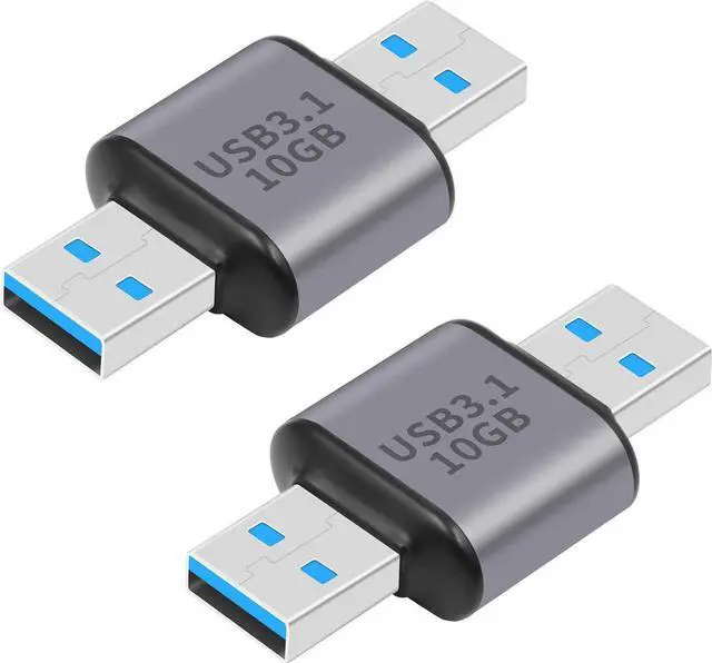 Alt view image 7 of 7 - 10Gbps USB 3.0 Adapter Male to Male, USB 3.0 Type A to Type A Connector for Hard Driver, Laptop, DVD Player, Hub, Monitor, Camera, 2-Pack
