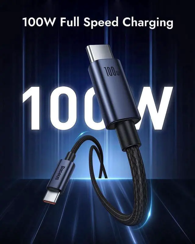 Alt view image 5 of 7 - 3.3ft 100W USB C to C Charging Cable, Basues USB C Cable Fast Charging Type C Cord for MacBook Air, Mac Book Pro,iPad Pro/Air, Google, Samsung Galaxy S22/21/20/Note20 Fits All USB C Port Devices