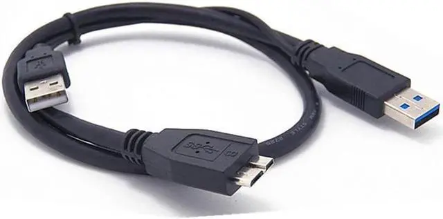 Alt view image 3 of 4 - HDD USB 3.0 Type A to Micro B Y Cable USB3.0 Data Cord For External Mobile Hard Drive Disk Data Cables 1M