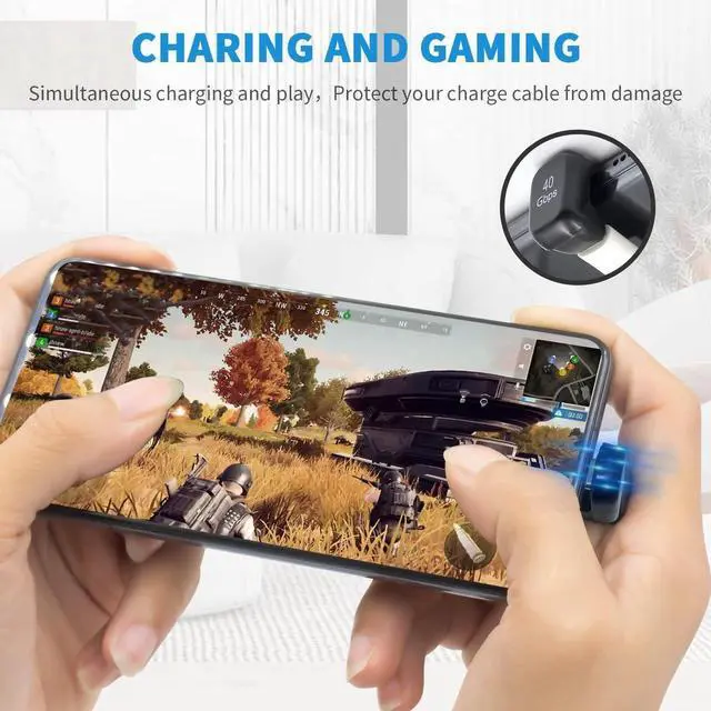 Alt view image 7 of 7 - 180 Degree USB C Adapter 40Gbps, 100W, 8K@60Hz, USB C Female to Male Extender Adapter Compatible with Rog Ally, Steam Deck, Switch (2 Pack)