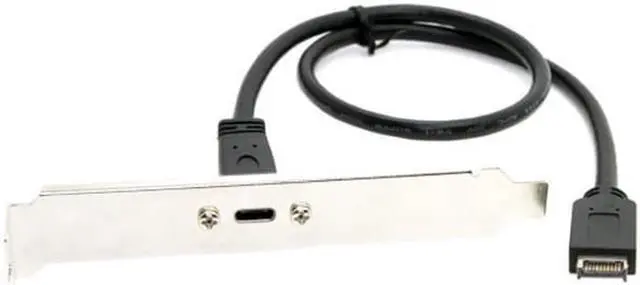 Alt view image 2 of 6 - USB 3.1 Front Panel Header to USB-C Type-C Female Extension Cable 40cm with Panel Mount Screw UC-037