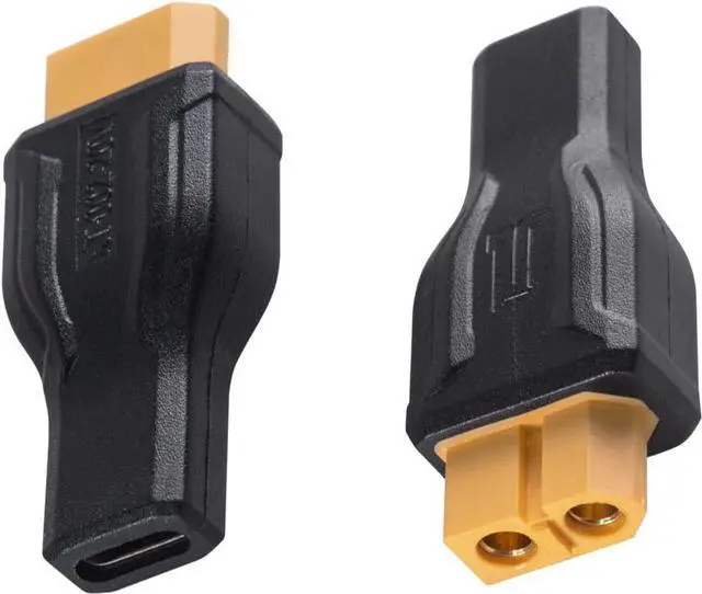 Main image of USB C to XT60 Adapter 2Pack, USB Type-C Female to XT60 Female Charging Connector, USB C to XT60 Extension Adapter 100W 20V/5A for Model, Energy Storage Power, Outdoor Power, Monitor Power