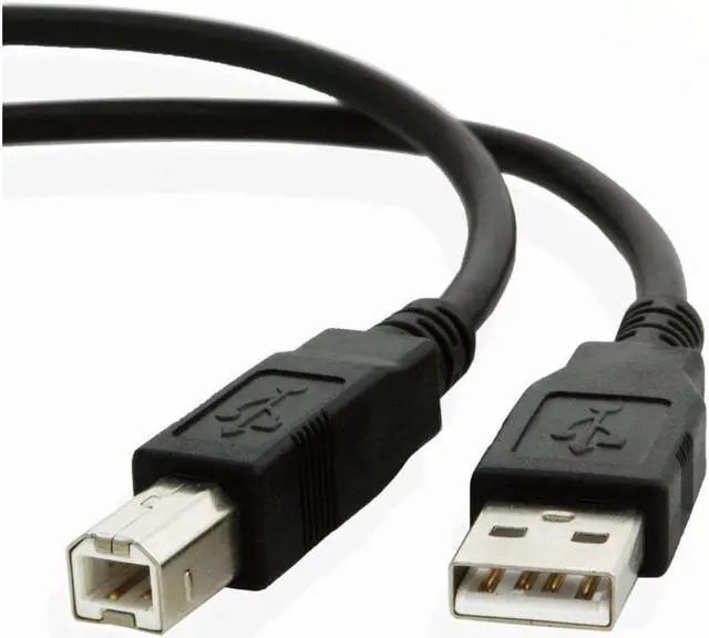 Alt view image 2 of 3 - 3 Pack 6 Ft Black A-Male to B-Male USB 2.0 High Speed Printer Cable for HP DeskJet 3755 All-in-One Printer