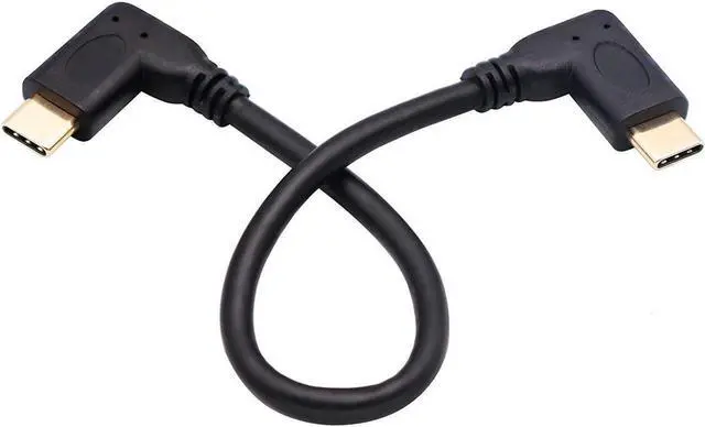 Main image of 90 Degree USB 3.1 Type C Male to Male Gen 2 (10Gbps) Connector Extension Cable, Supports Charging, Data, Audio, Video Cable for New MacBook Pro 2017,USB-C Hub,Type-C Devices,Laptops(20cm-M/M)