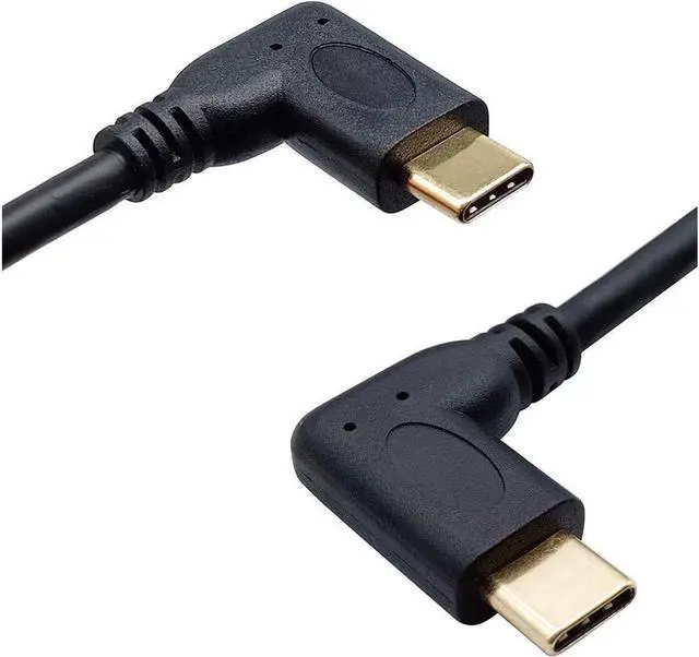 Alt view image 3 of 5 - 90 Degree USB 3.1 Type C Male to Male Gen 2 (10Gbps) Connector Extension Cable, Supports Charging, Data, Audio, Video Cable for New MacBook Pro 2017,USB-C Hub,Type-C Devices,Laptops(20cm-M/M)