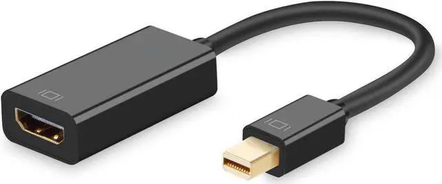 Main image of Mini DisplayPort (Thunderbolt 2) to HDMI Adapter with Support for 4K [Gold Plated] 4K Thunderbolt to HDMI Converter Male to Female Adaptor for MacBook Air, iMac, MacBook Pro,Surface Dock- Black