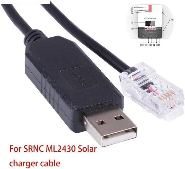 Main image of FTDI USB RS232 Serial to RJ12 6P6C Adapter Converter Network Cable for SRNC ML2430 Solar Charger mppt solar charger controller