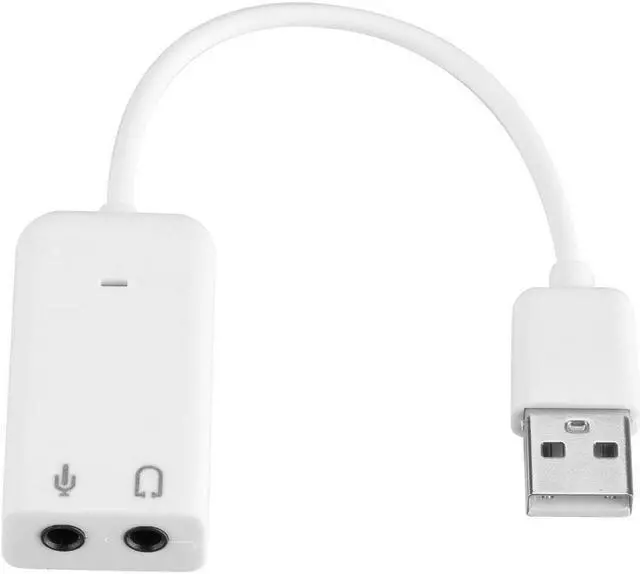 Alt view image 3 of 6 - USB Sound Card, External Stereo Sound Adapter Splitter Converter for Windows and Mac, Plug & Play, No Drivers Needed