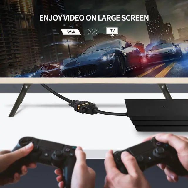 Alt view image 2 of 7 - HDMI to DVI 24+5 Male to Female Adapter Cable, HDMI to DVI-I Video Cord 1080P for Xbox One, PS4, PS3, Apple TV, Roku, HDTV, Plasma, DVD and Projector (Black)