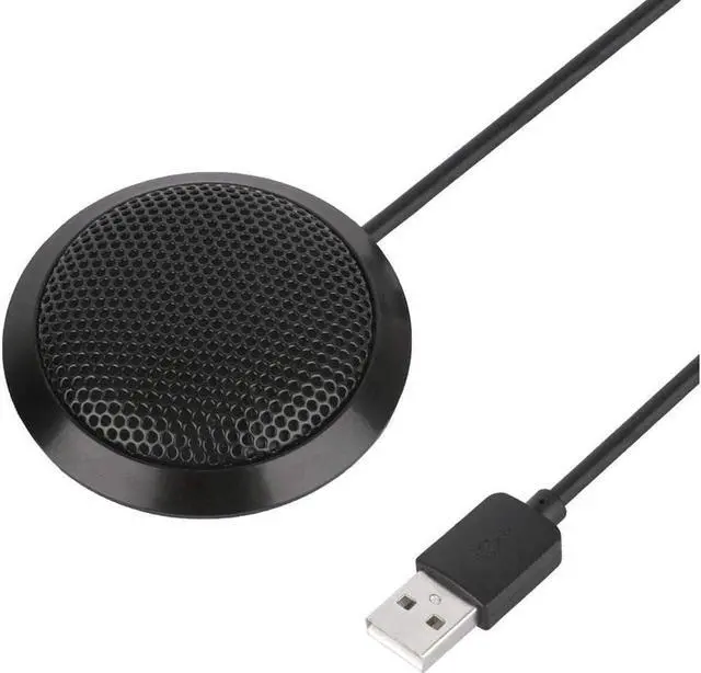 Main image of Conference Microphone USB, Omnidirectional Condenser Boundary Microphone USB Plug Stereo Desktop Mic Surface Mounted Mic for Teleconferencing Laptop Computer Desktop - Black