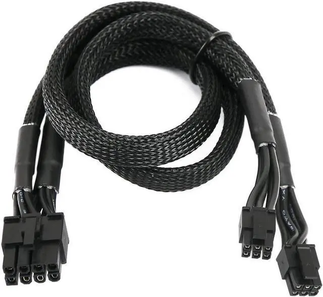 Main image of Dual Mini 6 Pin to 8 Pin PCI Express Video Card Power Adapter Braided Sleeved Cable for Mac Pro Tower/Power Mac G5 15-inches(2Pack)