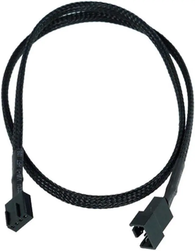Alt view image 3 of 4 - 5 Pack Braided Sleeving 25CM Molex TX4 4pin Connectors CPU PWM Fan Power Extension Cable,4 pin Molex Plug Backword 2 pin 3pin Case fan