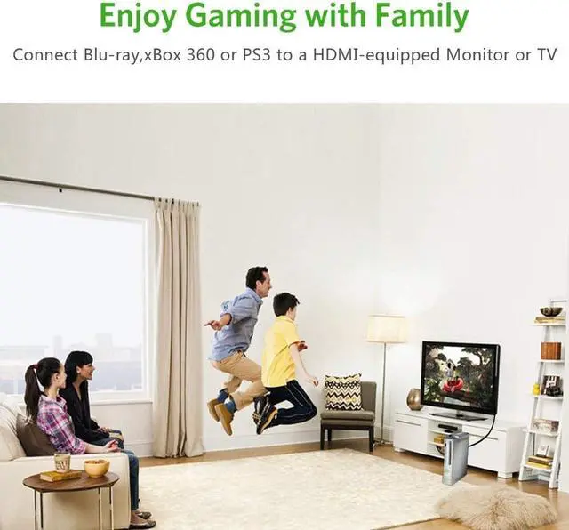 Alt view image 4 of 7 - HDMI Cable, Right Angle 270 Degree Elbow Support Ultra HD, 3D Video, Ethernet, Audio Return Channel For Nintendo Switch Xbox PS3/4 PC Laptop, 3 Feet