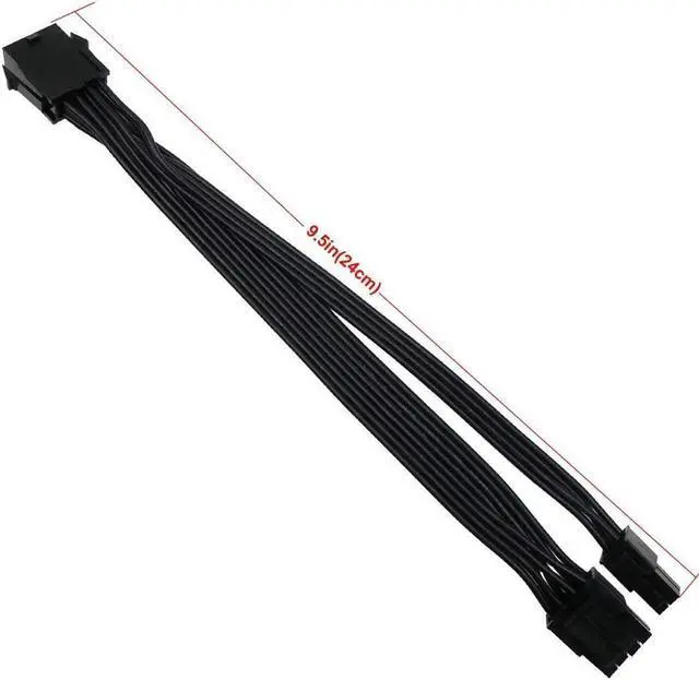 Alt view image 2 of 4 - CPU 8 Pin Female to CPU 8 Pin ATX 4 Pin Male Power Supply Converter Adapter Extension Cable for Motherboard 9.5-inch(24cm)