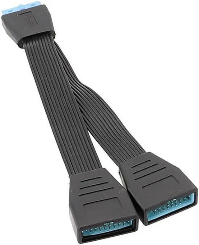 Main image of Motherboard USB Splitter Internal USB Hub 19 Pin USB 1 to 2 Splitter Cable 15CM