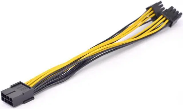 Alt view image 3 of 3 - PCIe GPU 8pin to Dual 6+2Pin Power supply Cable PCI express Graphics card 2 ports 6+2pin to 8Pin power Port Multiplier 18AWG